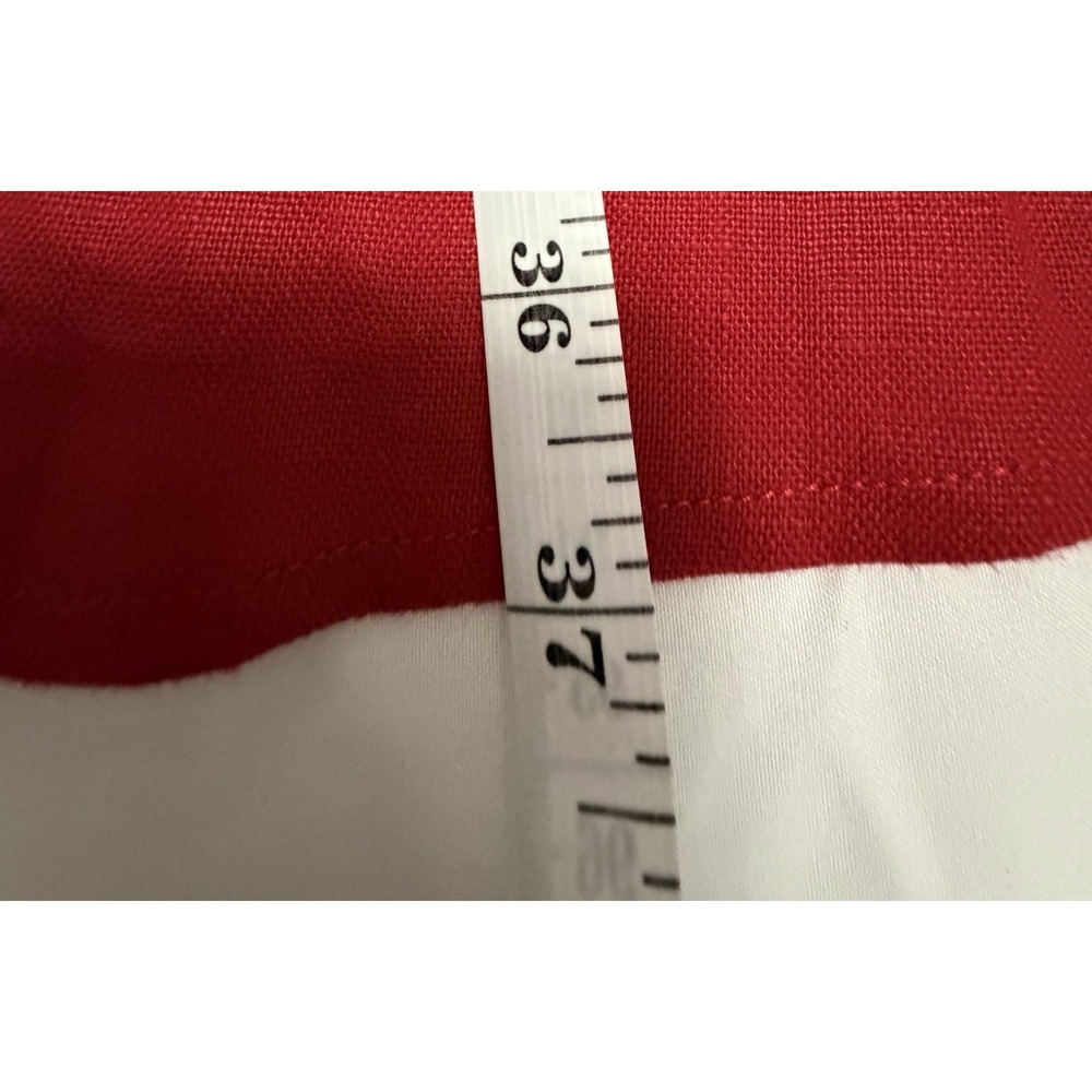 REFORMATION Tori Cherry Red 100% Linen Smocked Midi Dress Coastal Resort USA 6 - Picture 12 of 13